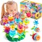 Girl Flower Garden Building Toys Set - Birthday Gifts for Age 2 3 4 5 6 Years Old Girls, STEM Montessori Educational Toy for Toddler Kids, Sorting & Stacking Spring Gardening Set